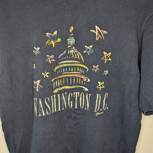 Vintage Single Stitch Delta Pro Weight Washington DC Paradise Collection Mens L - Picture 2 of 5